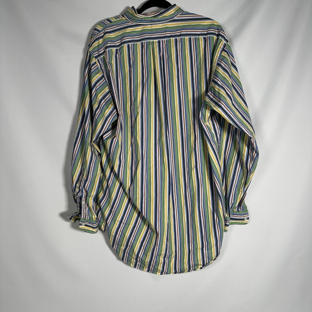 Ralph Lauren Mens Button Shirt XXL‎ Vintage Bright Stripes Tagged L - Picture 2 of 7
